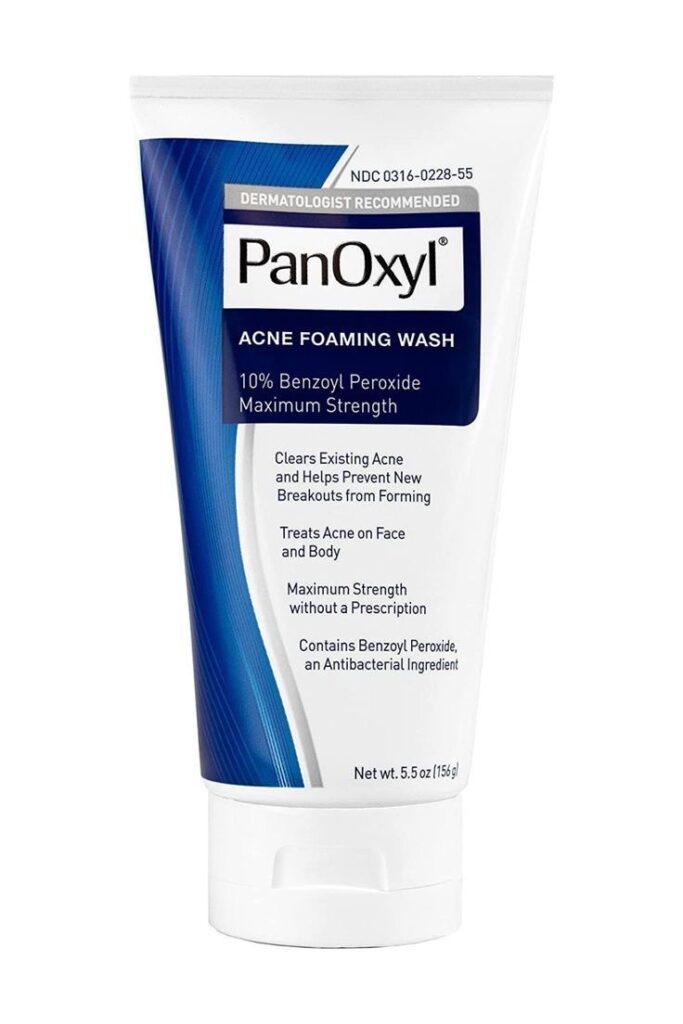 Loved by millions, PanOxyl Acne Foaming Wash is a maximum-strength acne treatment wash that clears, treats, and prevents even your worst breakouts.

Maximum strength with 10% Benzoyl Peroxide
Kills over 99% of acne-causing bacteria in 15 seconds***
Clears and unclogs pores on the face, chest, and back
Dermatologist-recommended